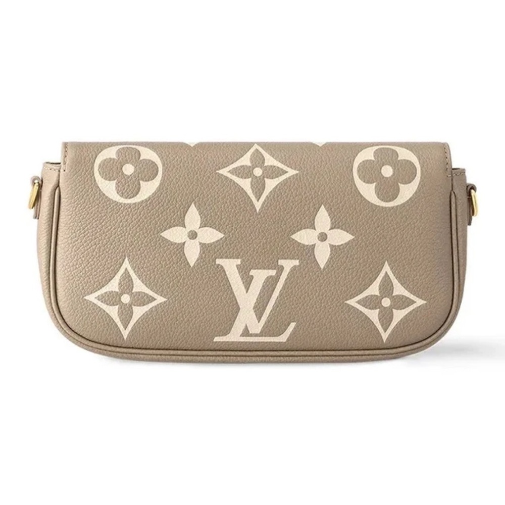 New LOUIS VUITTON IVY Shoulder Bag Crossbody Empreinte Dove Cream - Picture 4 of 10